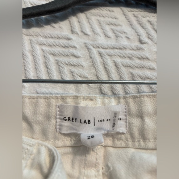 Grey Lab Los Angeles Off-White Wide Leg Jeans - Size 26 - Picture 3 of 3